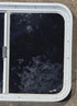 Used White Radius Opening Window : 29 1/2" W x 21 1/2" H x 1 7/8" D - Young Farts RV Parts