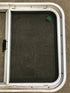Used White Radius Opening Window : 29 1/2" W x 21 1/2" H x 1 7/8" D - Young Farts RV Parts