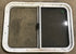 Used White Radius Opening Window : 29 1/2" W x 21 1/2" H x 1 7/8" D - Young Farts RV Parts