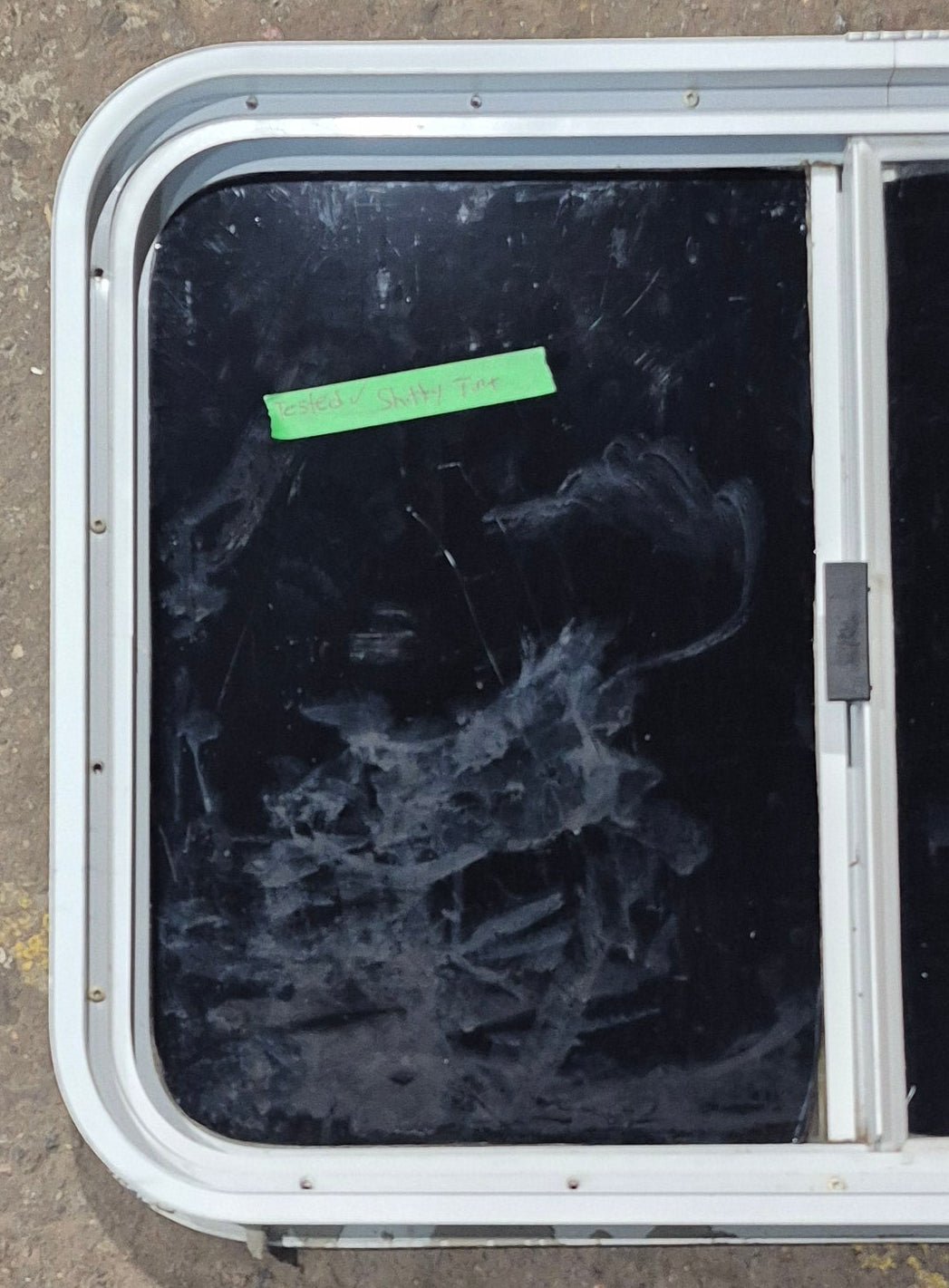 Used White Radius Opening Window : 29 1/2