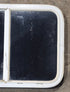 Used White Radius Opening Window : 29 1/2" W x 21 1/2" H x 1 7/8" D - Young Farts RV Parts