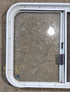 Used White Radius Opening Window : 29 1/2" W x 21 1/2" H x 2" D - Young Farts RV Parts