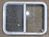 Used White Radius Opening Window : 29 1/2" W x 21 1/2" H x 2" D - Young Farts RV Parts