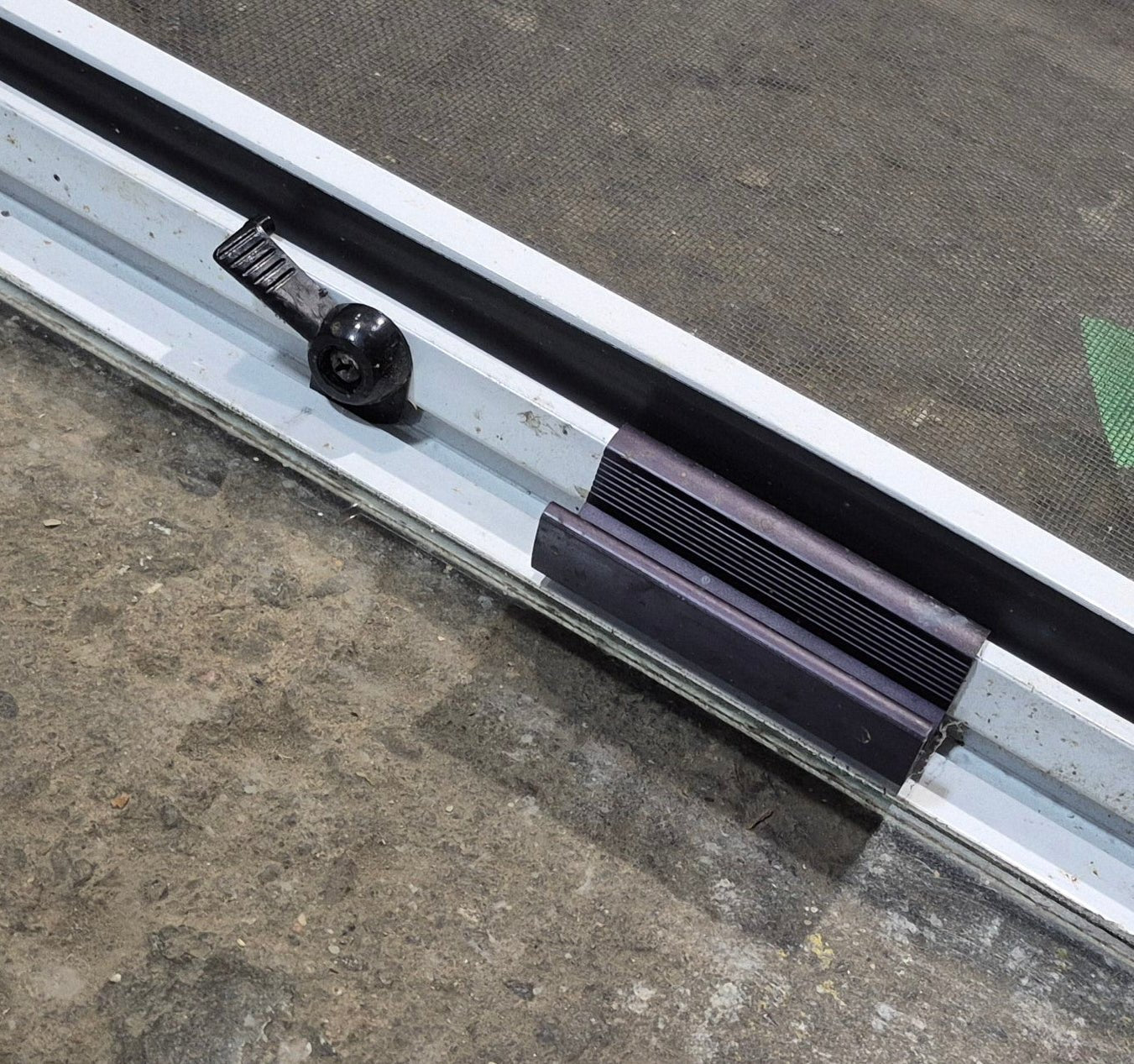 Used White Radius Opening Window : 29 1/2" W x 21 1/2" H x 2" D - Young Farts RV Parts