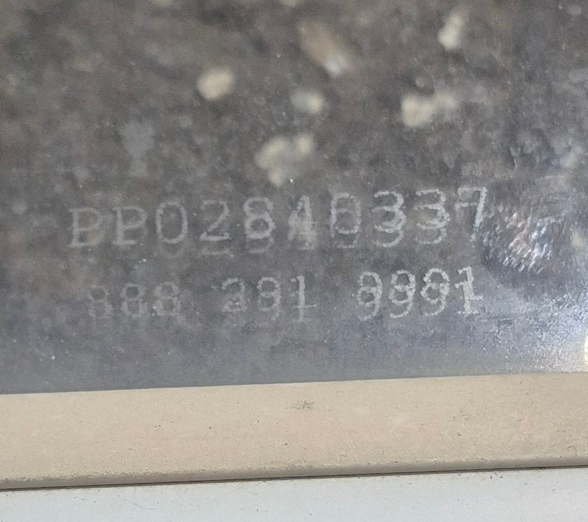 Used White Radius Opening Window : 29 1/2" W x 21 1/4" H x 1 3/4" D - Young Farts RV Parts