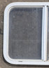Used White Radius Opening Window : 29 1/2" W x 21 1/4" H x 1 3/4" D - Young Farts RV Parts