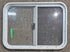 Used White Radius Opening Window : 29 1/2" W x 21 1/4" H x 1 3/4" D - Young Farts RV Parts