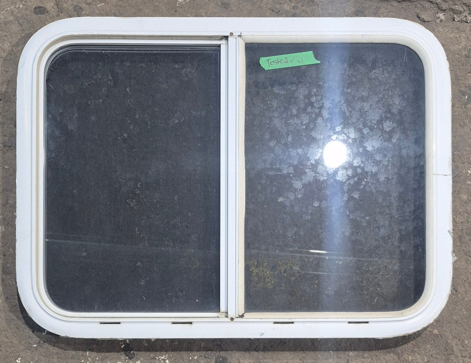 Used White Radius Opening Window : 29 1/2