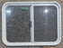 Used White Radius Opening Window : 29 1/2" W x 21 1/4" H x 1 7/8" D - Young Farts RV Parts