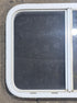 Used White Radius Opening Window : 29 1/2" W x 21 1/4" H x 1 7/8" D - Young Farts RV Parts