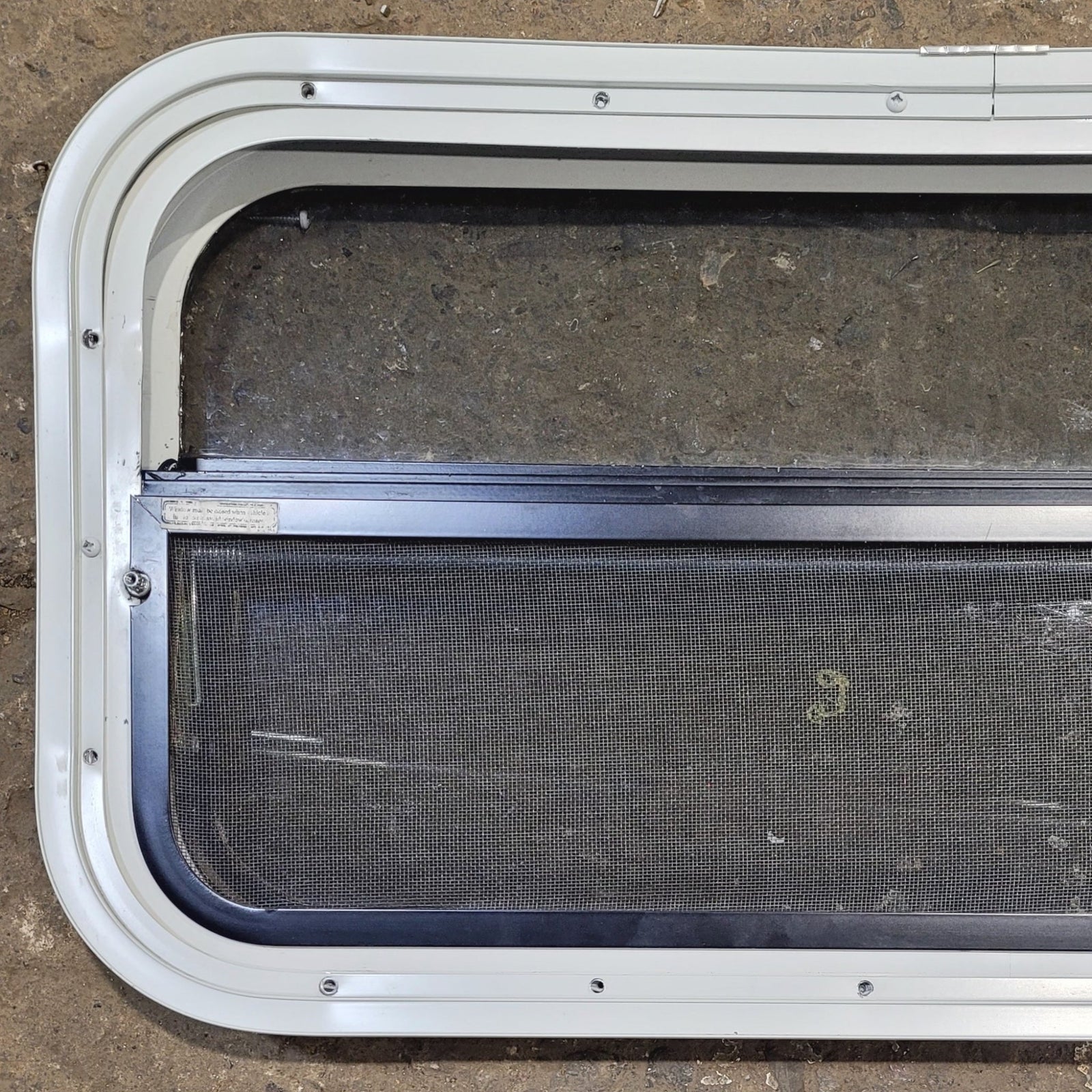 Used White Radius Opening Window : 29 1/4