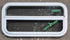 Used White Radius Opening Window : 29 1/4" W x 14 1/4" H x 1 3/4" D - Young Farts RV Parts