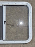 Used White Radius Opening Window : 29 1/4" W x 21 1/2" H x 1 1/4" D - Young Farts RV Parts