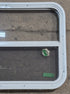 Used White Radius Opening Window : 29 1/4" W x 21 1/4" H x 1 3/4" D - Young Farts RV Parts