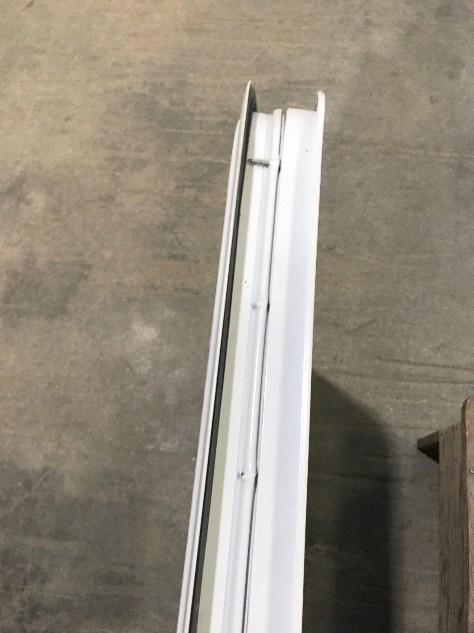 Used White Radius Opening Window : 34 1/2 X 29 1/4 X 2" D - Young Farts RV Parts