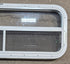 Used White Radius Opening Window : 35 1/2" W x 14 1/2" H x 1 1/2" D - Young Farts RV Parts