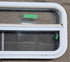 Used White Radius Opening Window : 35 1/2" W x 14 1/2" H x 1 1/2" D - Young Farts RV Parts