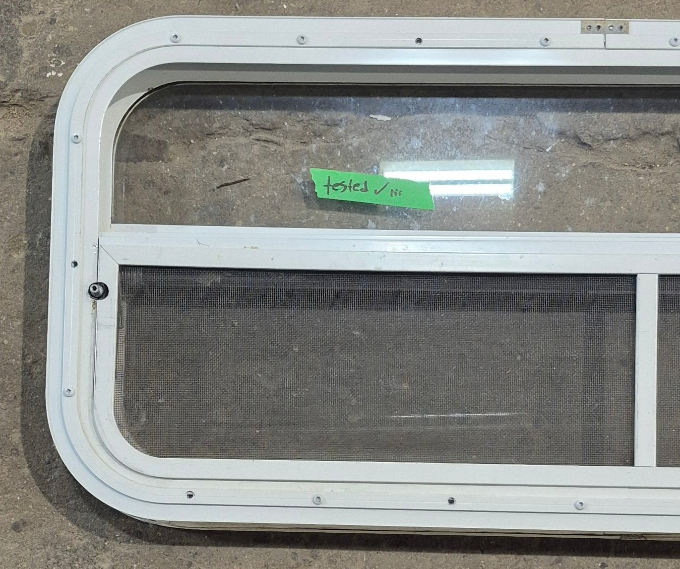 Used White Radius Opening Window : 35 1/2