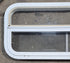 Used White Radius Opening Window : 35 1/2" W x 14 1/2" H x 1 1/2" D - Young Farts RV Parts