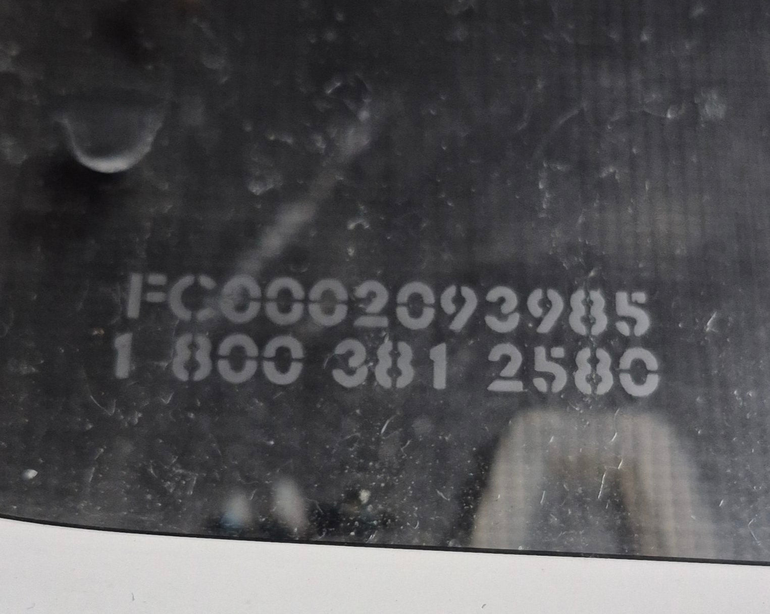 Used White Radius Opening Window : 35 1/2" W x 14 1/4" H x 1 1/4" D - Young Farts RV Parts