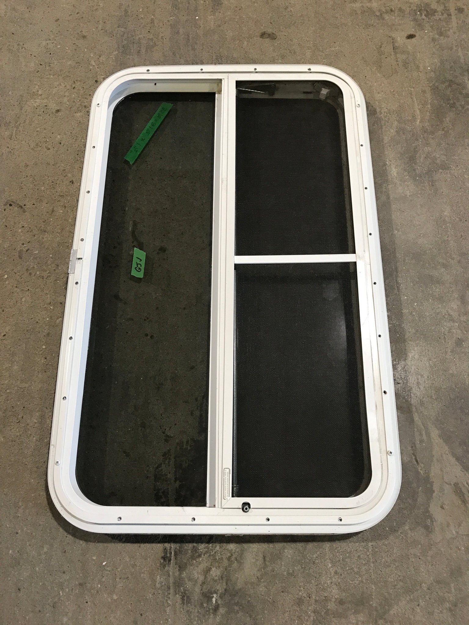 Used White Radius Opening Window : 35 1/2