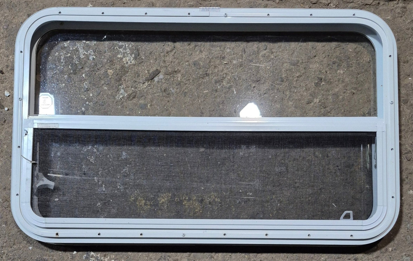 Used White Radius Opening Window : 35 1/2