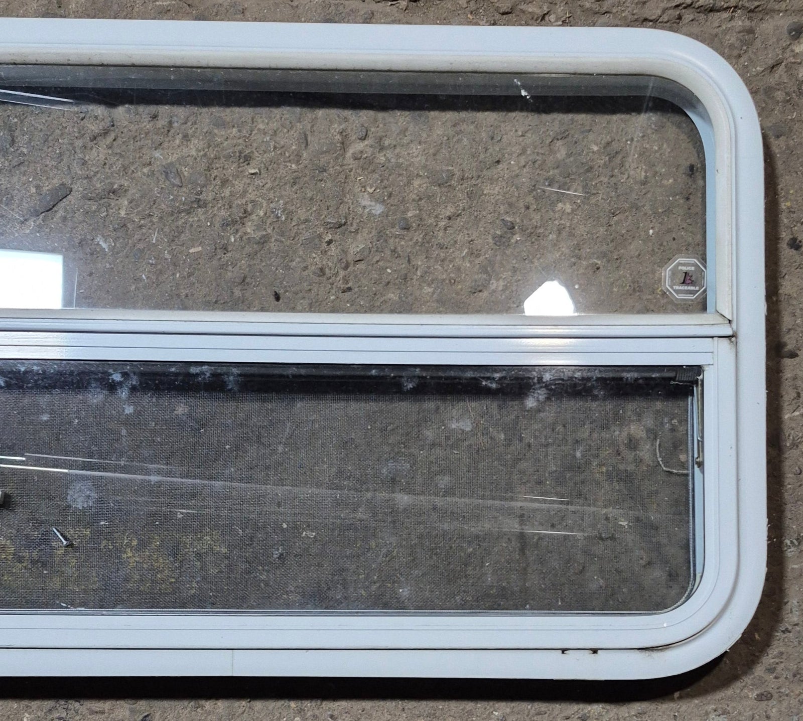 Used White Radius Opening Window : 35 1/2