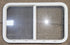 Used White Radius Opening Window : 35 1/2" W x 21 1/4" H x 1 7/8" D - Young Farts RV Parts