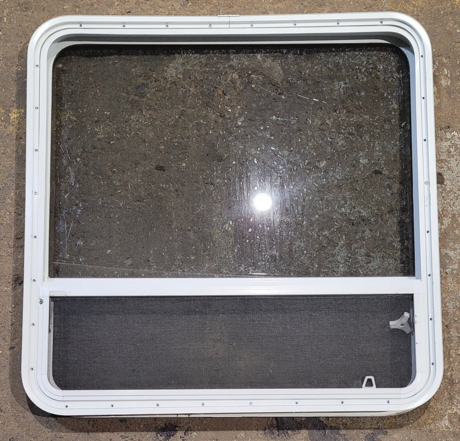 Used White Radius Opening Window : 35 1/2