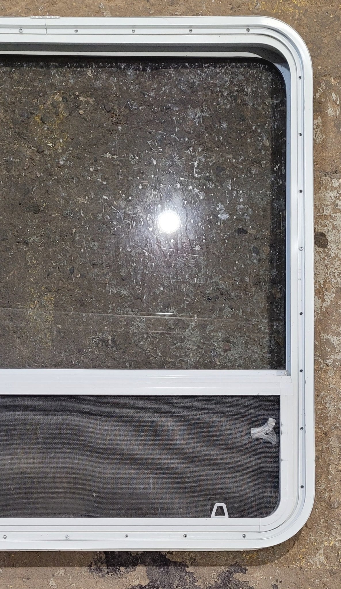 Used White Radius Opening Window : 35 1/2