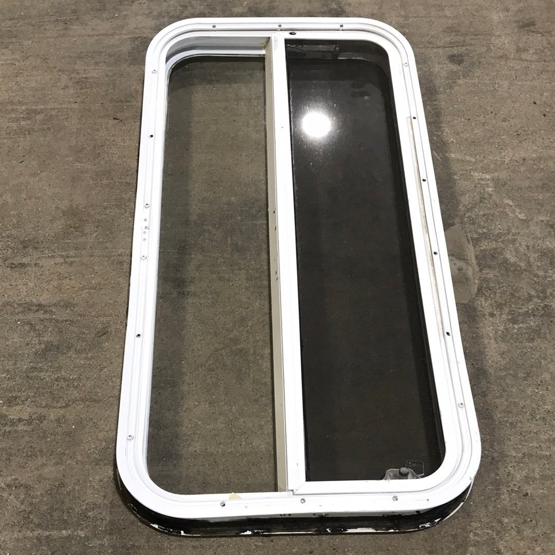 Used White Radius Opening Window : 35 1/2 X 17 1/2 X 2