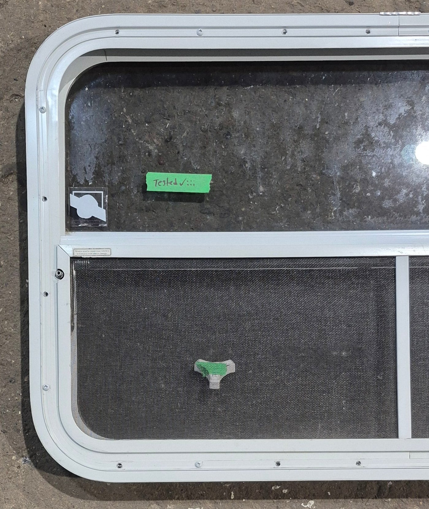 Used White Radius Opening Window : 35 1/4