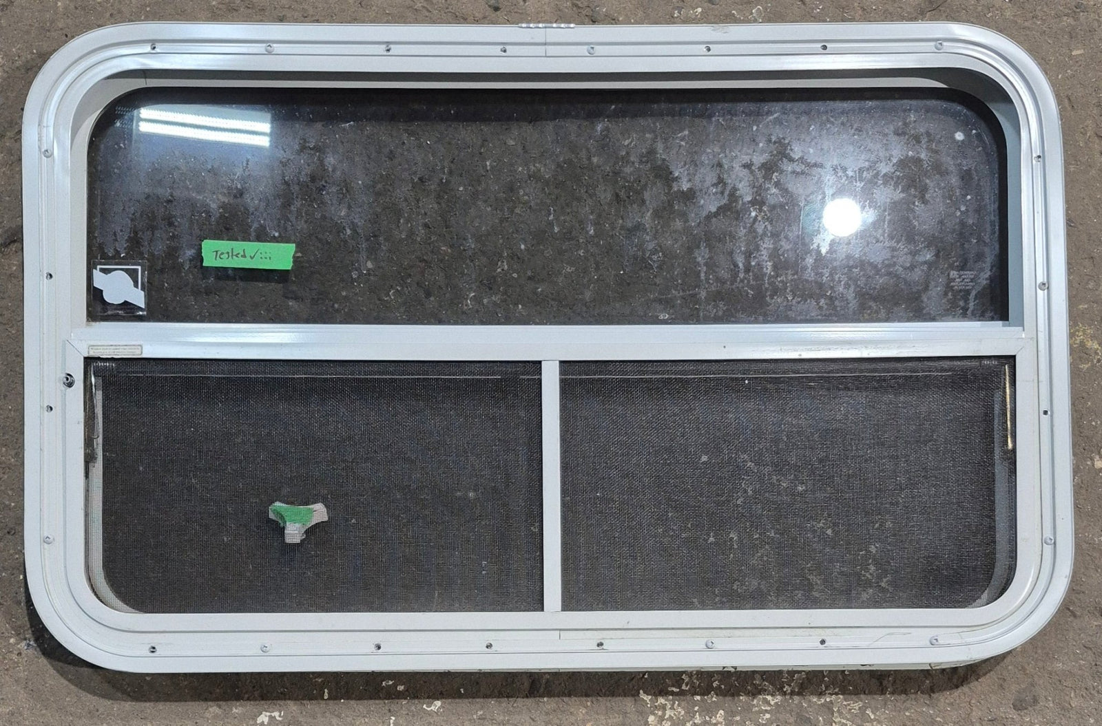 Used White Radius Opening Window : 35 1/4