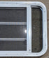 Used White Radius Opening Window : 35 1/4" W x 21 1/4" H x 1 7/8" D - Young Farts RV Parts