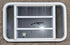 Used White Radius Opening Window : 35 1/4" W x 21 1/4" H x 1 7/8" D - Young Farts RV Parts