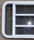 Used White Radius Opening Window : 35 1/4" W x 21 1/4" H x 1 7/8" D - Young Farts RV Parts