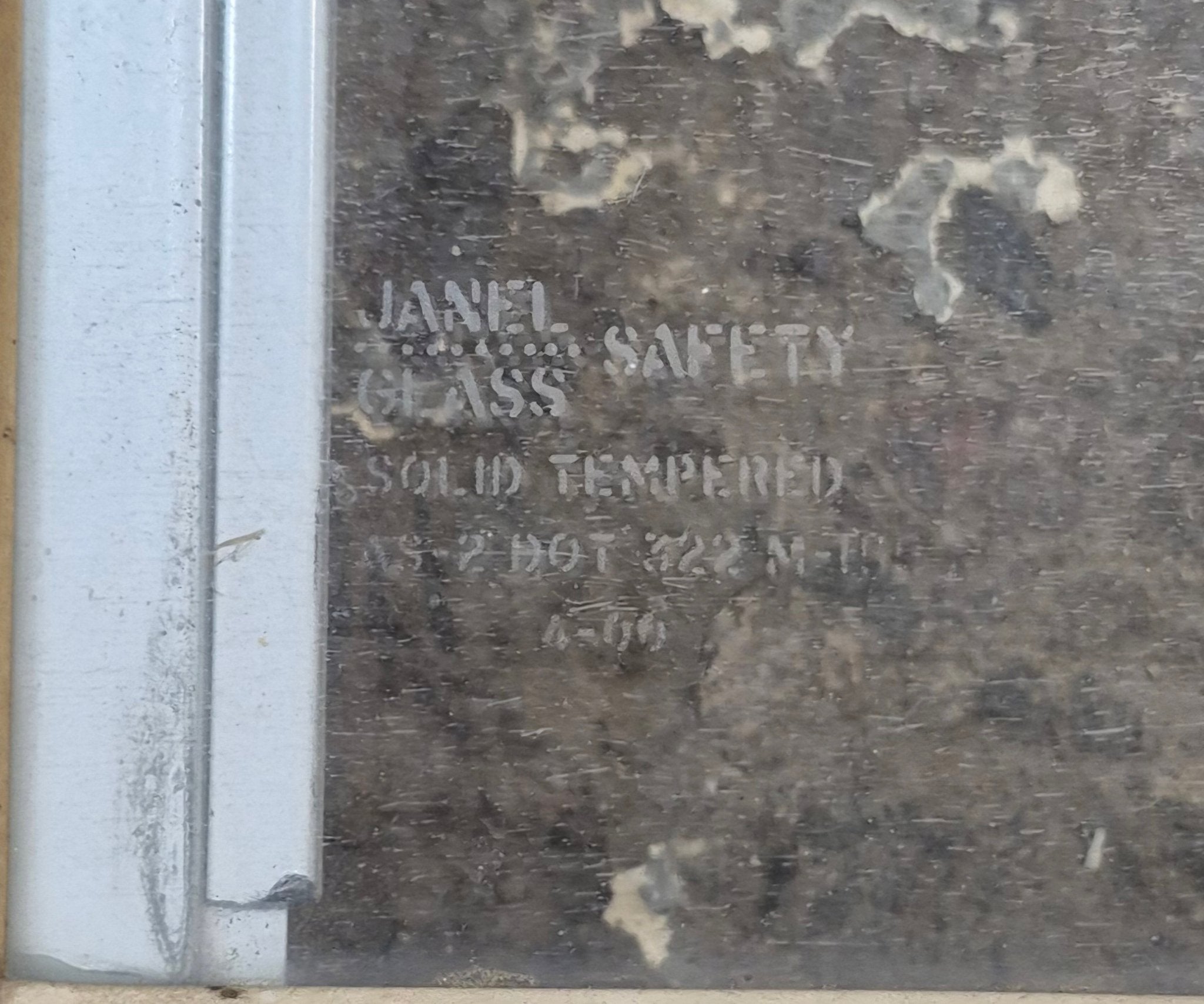 Used White Radius Opening Window : 36 1/4" W x 14 3/4" H x 1 3/4" D - Young Farts RV Parts