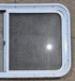 Used White Radius Opening Window : 36 1/4" W x 19 3/4" H x 1 3/4" D - Young Farts RV Parts