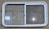 Used White Radius Opening Window : 36 1/4" W x 19 3/4" H x 1 3/4" D - Young Farts RV Parts