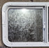 Used White Radius Opening Window : 36" W x 17 1/2" H x 1 7/8" D - Young Farts RV Parts