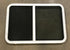 Used White Radius Opening Window : 39 1/2" W x 26 1/4" H x 2" D - Young Farts RV Parts
