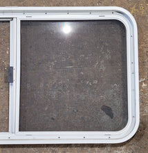 Load image into Gallery viewer, Used White Radius Opening Window : 41 1/4&quot; W x 21 1/2&quot; H x 1 3/4&quot; D - Young Farts RV Parts