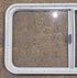 Used White Radius Opening Window : 41 1/4" W x 21 1/2" H x 1 3/4" D - Young Farts RV Parts