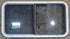 Used White Radius Opening Window : 41 1/4" W x 21 1/4" H x 1 3/4" D - Young Farts RV Parts