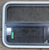 Used White Radius Opening Window : 41 1/4" W x 21 1/4" H x 1 3/4" D - Young Farts RV Parts
