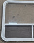 Used White Radius Opening Window : 41 1/4" W x 28 1/4" H x 1 7/8" D - Young Farts RV Parts