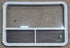 Used White Radius Opening Window : 41 1/4" W x 28 1/4" H x 1 7/8" D - Young Farts RV Parts
