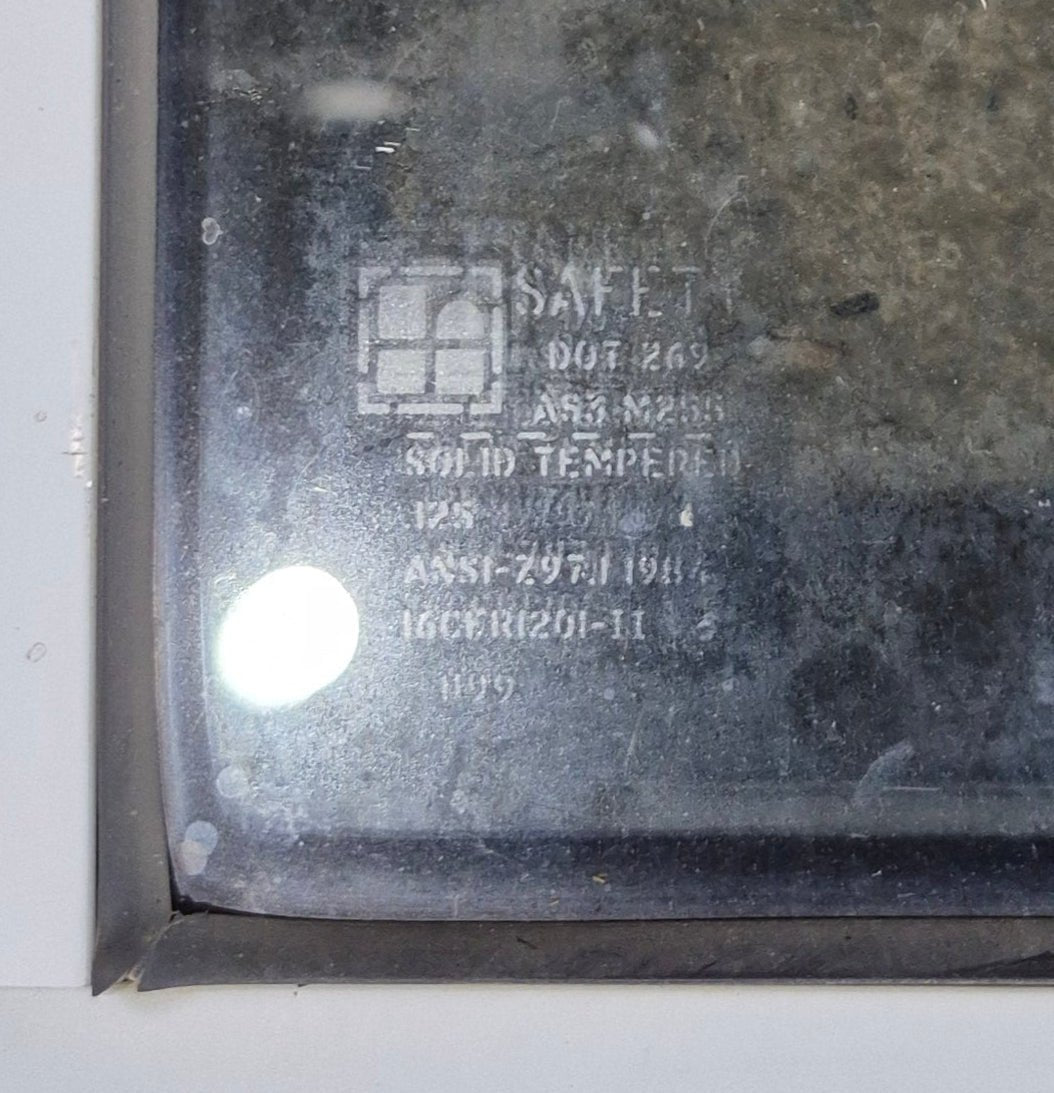 Used White Radius Opening Window : 41 1/4" W x 28 3/4" H x 1 7/8" D - Young Farts RV Parts