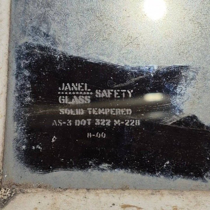 Used White Radius Opening Window - 42 1/2" X 7 1/2" X 2" - Young Farts RV Parts