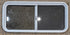 Used White Radius Opening Window : 42 1/4" W x 18 3/4" H x 1 7/8" D - Young Farts RV Parts